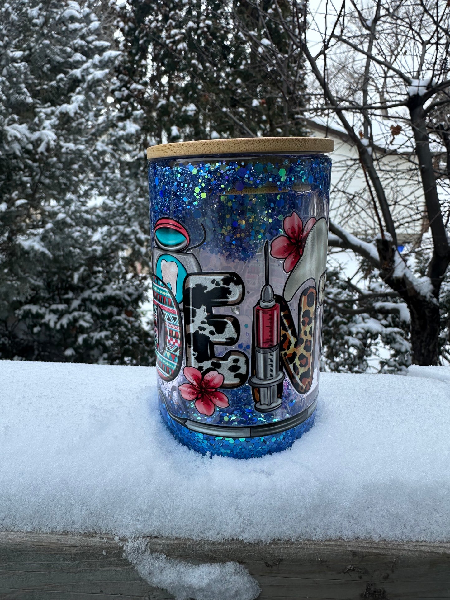 Snow-globe tumblers